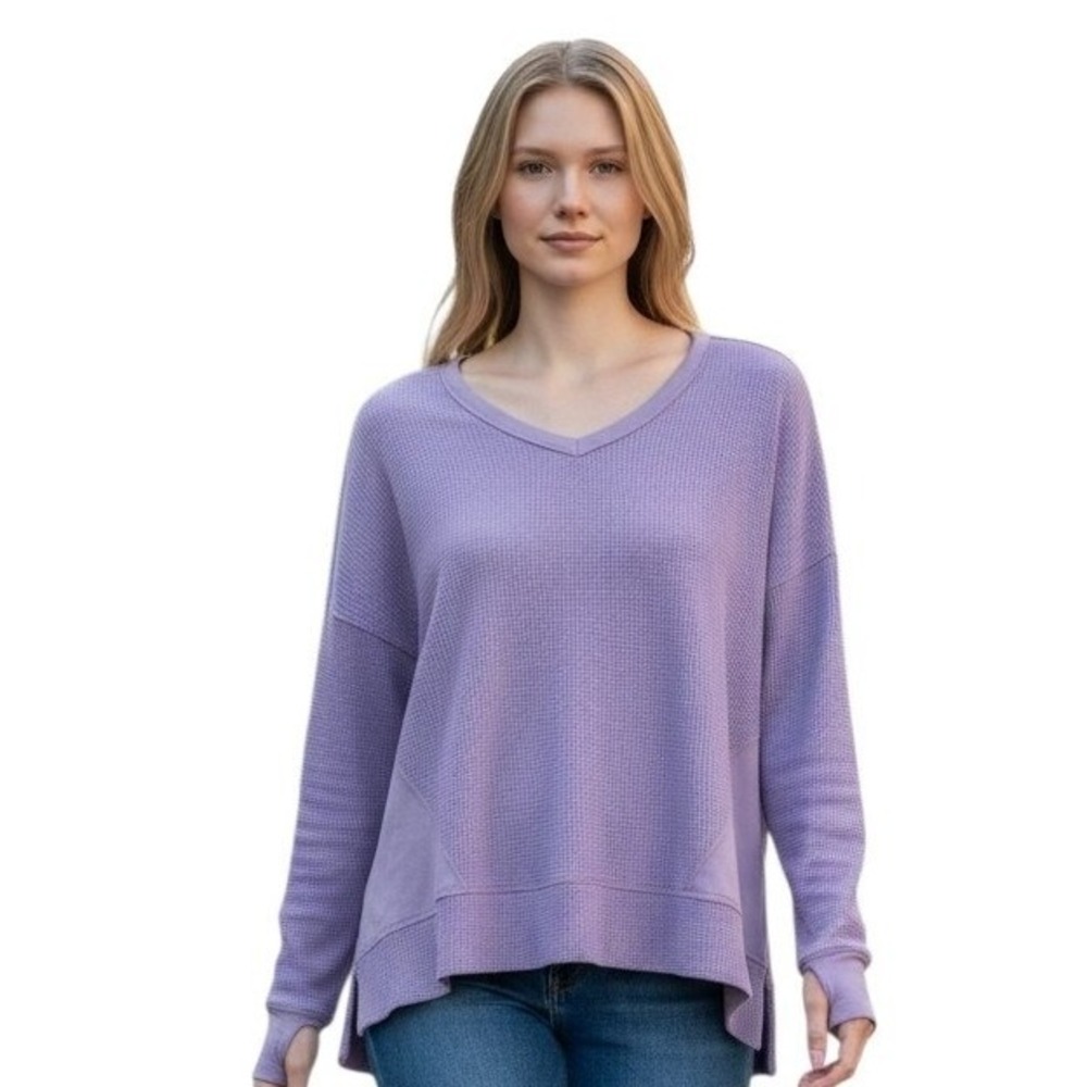 Offline Aerie Oversized Waffle Knit Women size Small Grungecore Comfy Slouch Top
